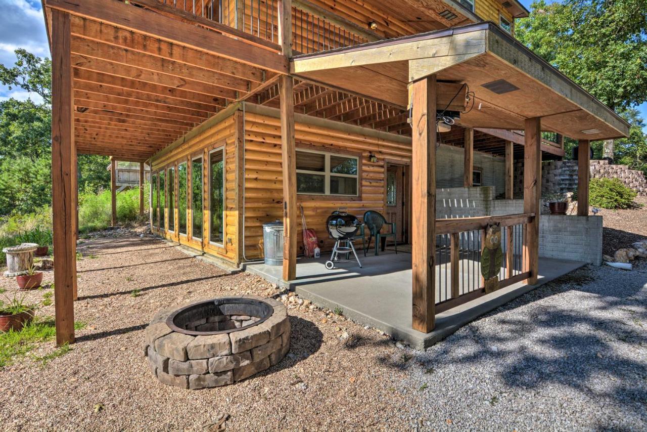 Spacious Log Cabin With Fire Pit And Game Room! يوريكا سبرينغز المظهر الخارجي الصورة